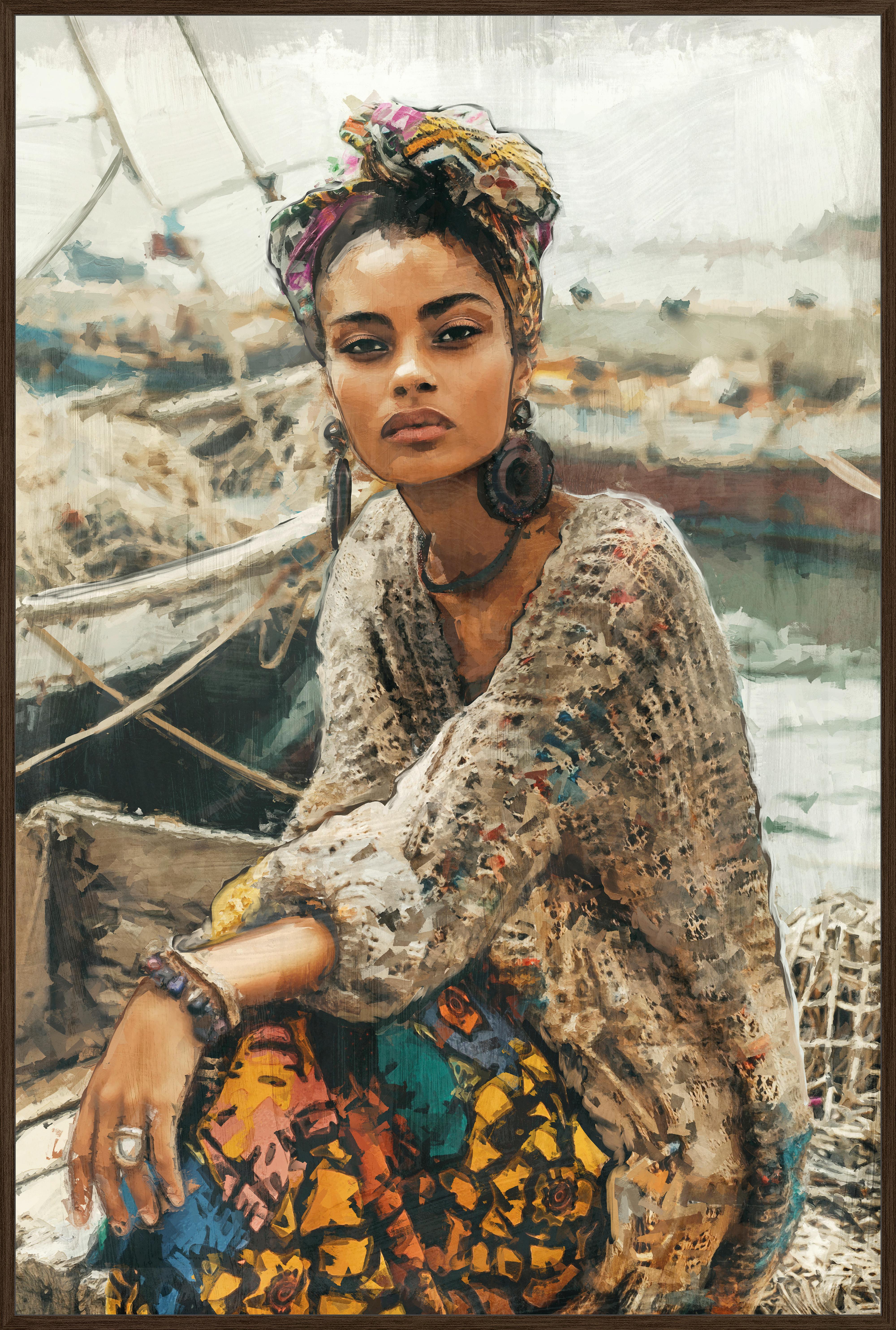 Obraz na plátne Denise, ca. 60/90cm - viacfarebná/farba wenge, Modern, kompozitné drevo/textil (60/90cm) - Premium Living