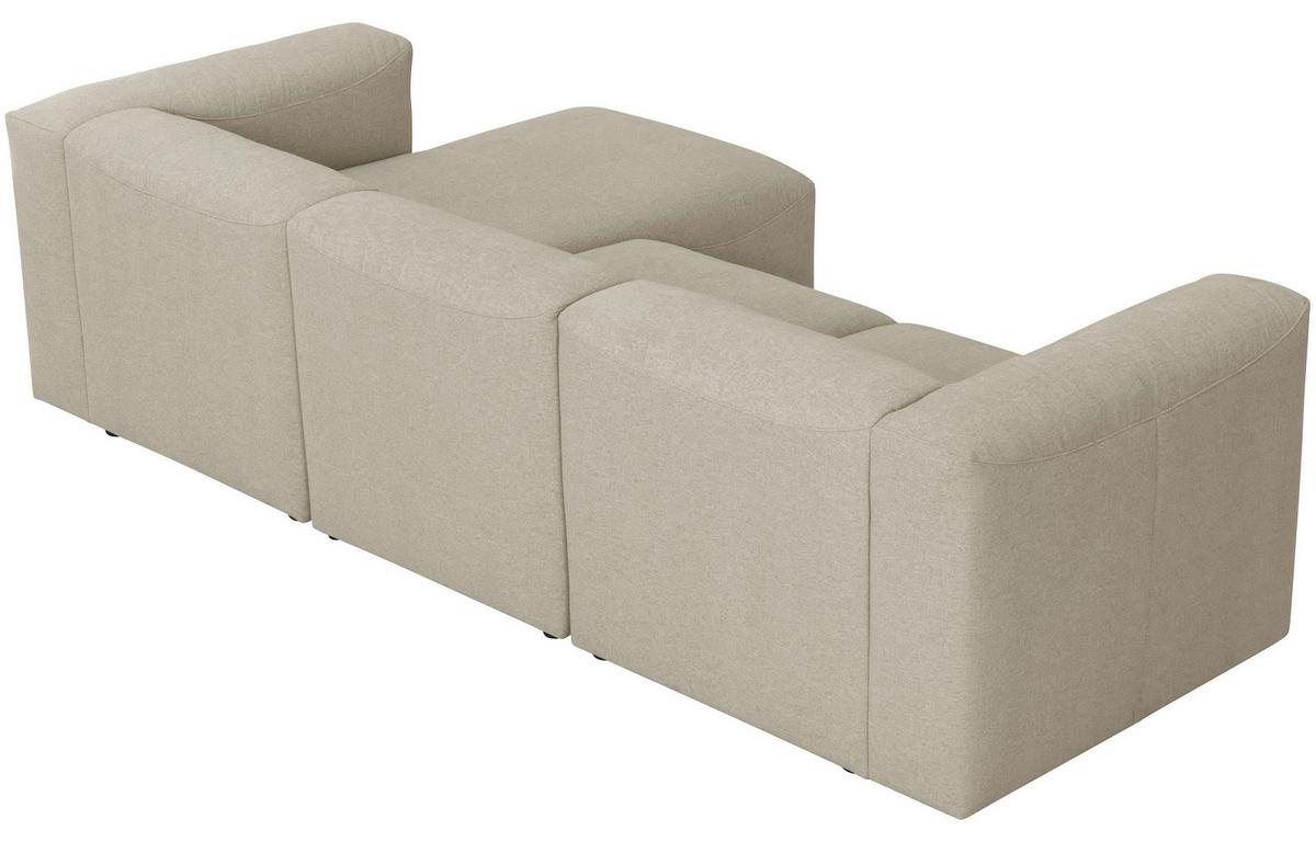 Ecksofa Lena Creme Flachgewebe - Creme, Design, Textil (275/73/160cm) - Max Winzer