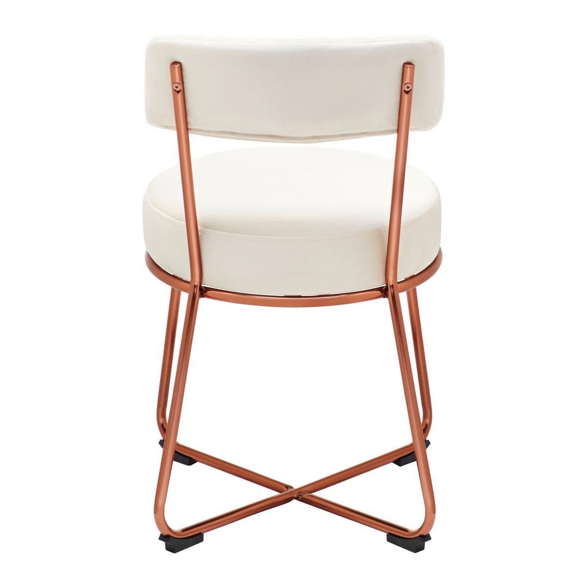 Jídelní židle PAMELA béžová - béžová, Moderní, kov/textil (44/73/47,5cm) - Bessagi Home