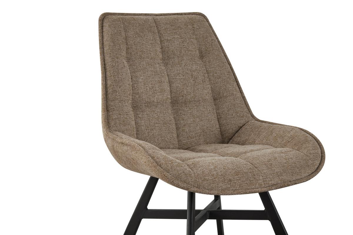 Stolička LUNA bahenná  hnedá - čierna/bahenná hnedá, Modern, kov/drevo (53/87/61cm) - Mömax