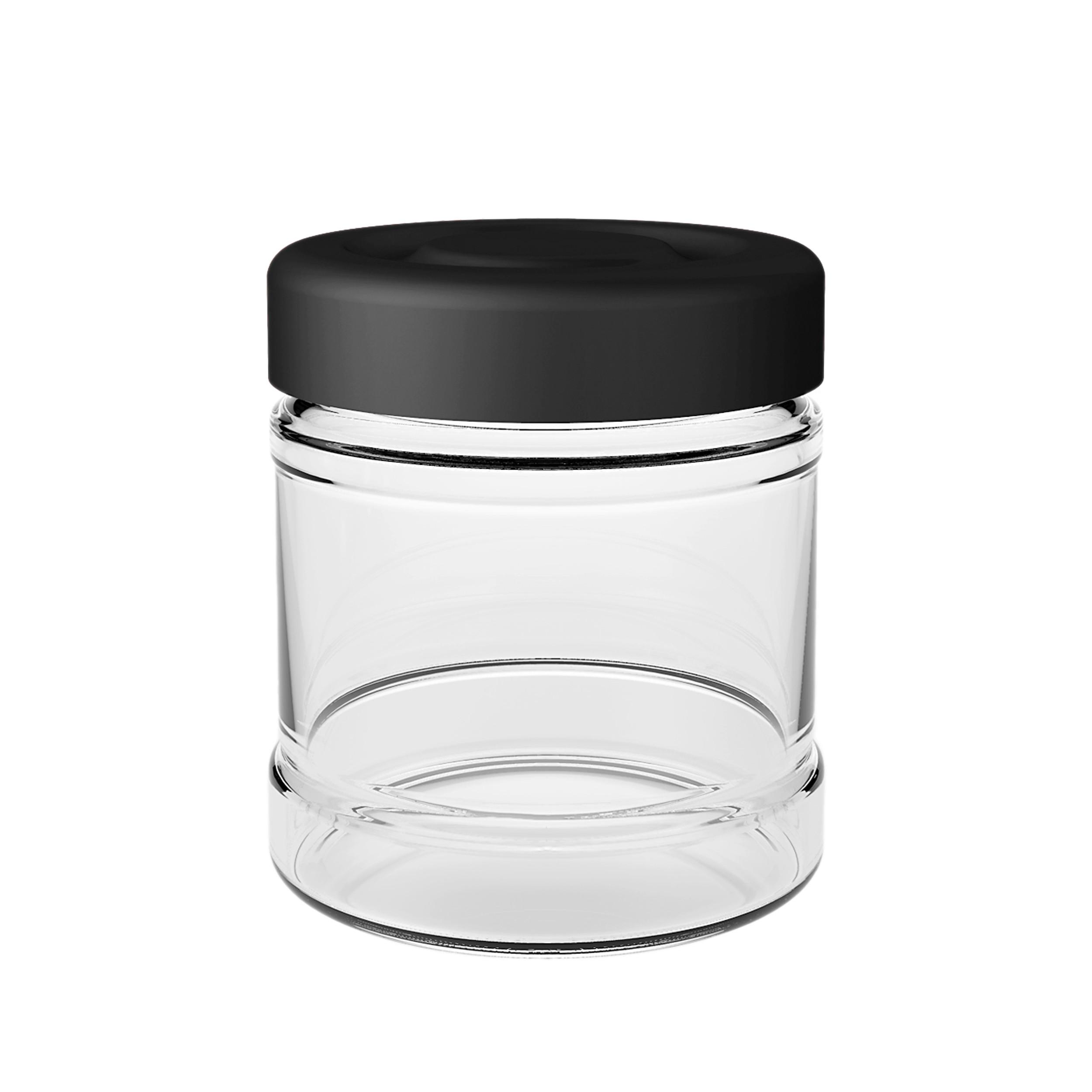 Dóza na potraviny Silvia - černá/průhledné, Konvenční, plast/sklo (12,5/11cm) - Modern Living