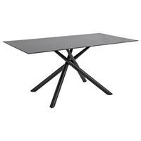 Jedálenský stôl čierne BUBBLE sklo 150 - čierna, Lifestyle, kov/sklo (160/76/90cm) - Mömax