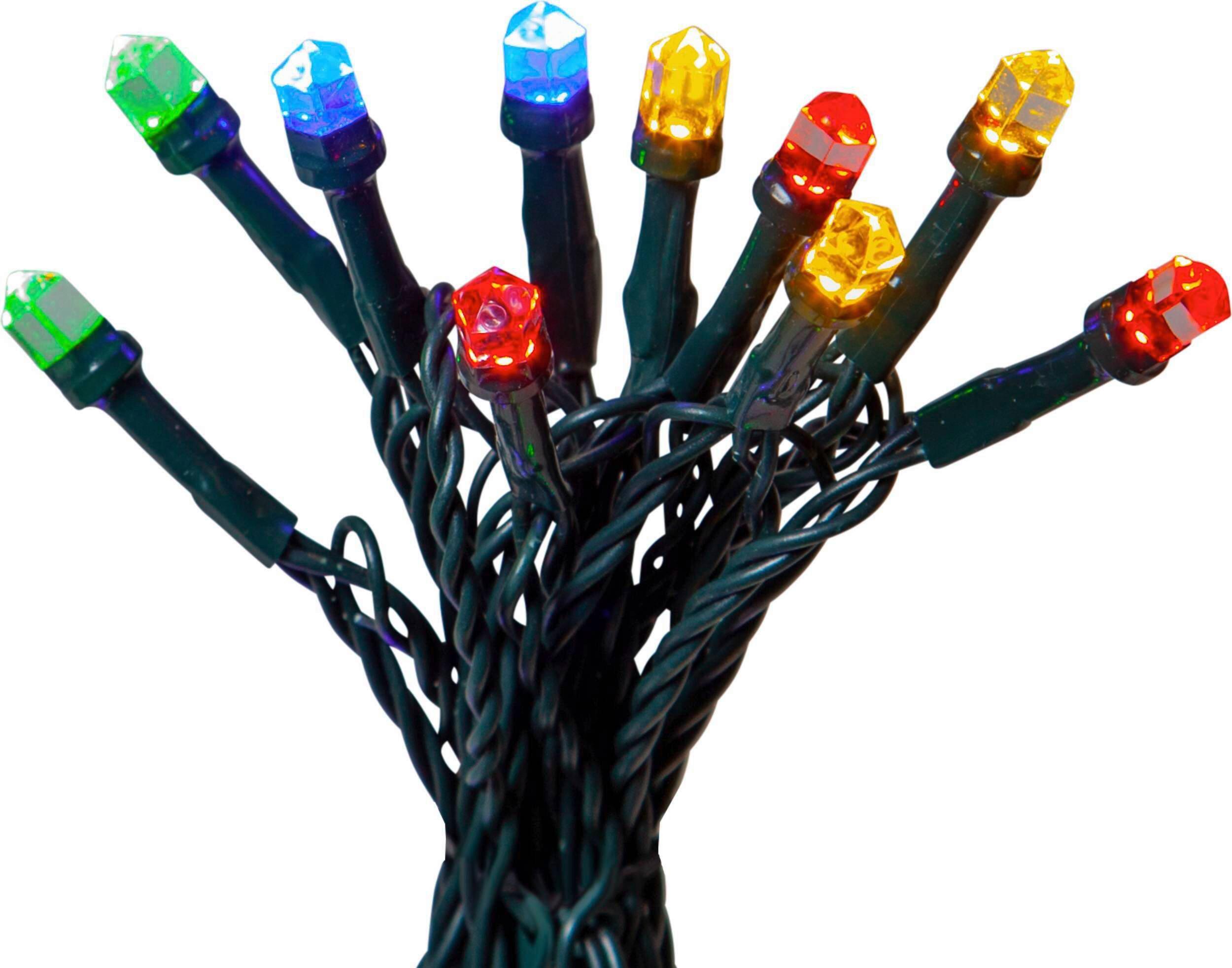 Lichterkette Multicolor Schwarz Länge: 750 cm - Multicolor/Schwarz, Basics, Kunststoff (750cm) - Eglo