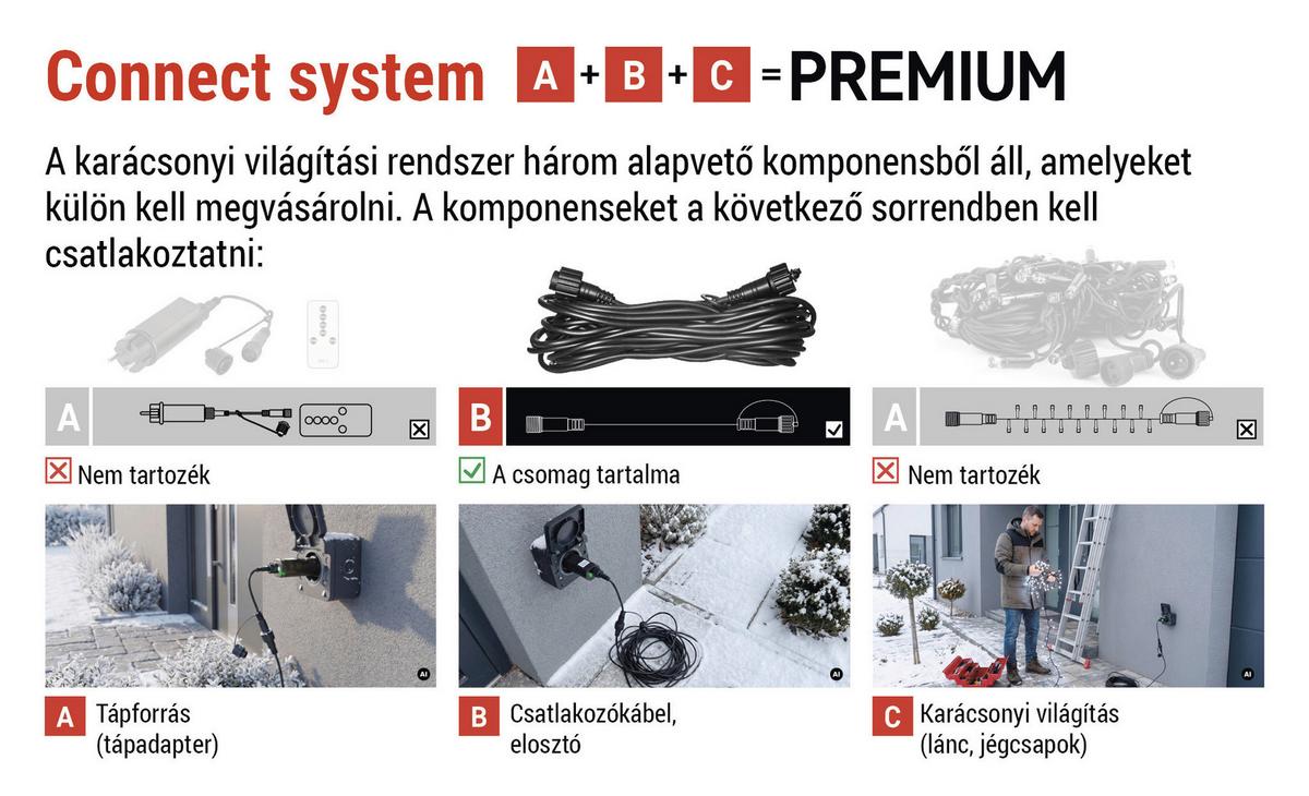 Hosszabbító Kábel 10 Méter - fekete, Basics, műanyag (10000cm)