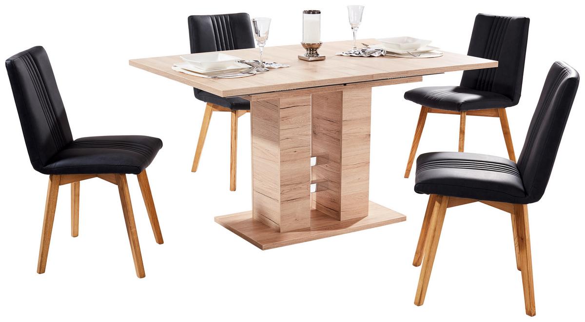 Esstisch Ausziehbar Helena 140-220x90 Cm Eiche Dekor - Eichefarben, KONVENTIONELL, Holzwerkstoff (140-220/76/90cm)