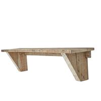 Wandboard Angus Hellbraun Massiv 100 cm - Hellbraun, Natur, Holz (100/20/22cm)