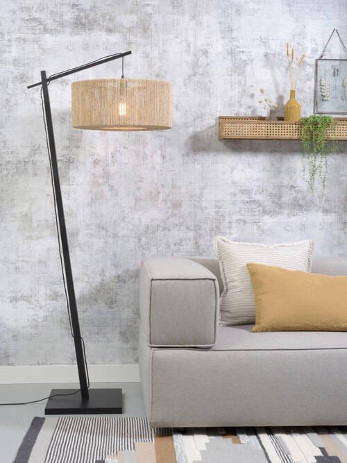 Stehleuchte Iguazu/F/Ad/B/5022/N - Schwarz/Naturfarben, Trend (50/165/207cm) - Good & Mojo