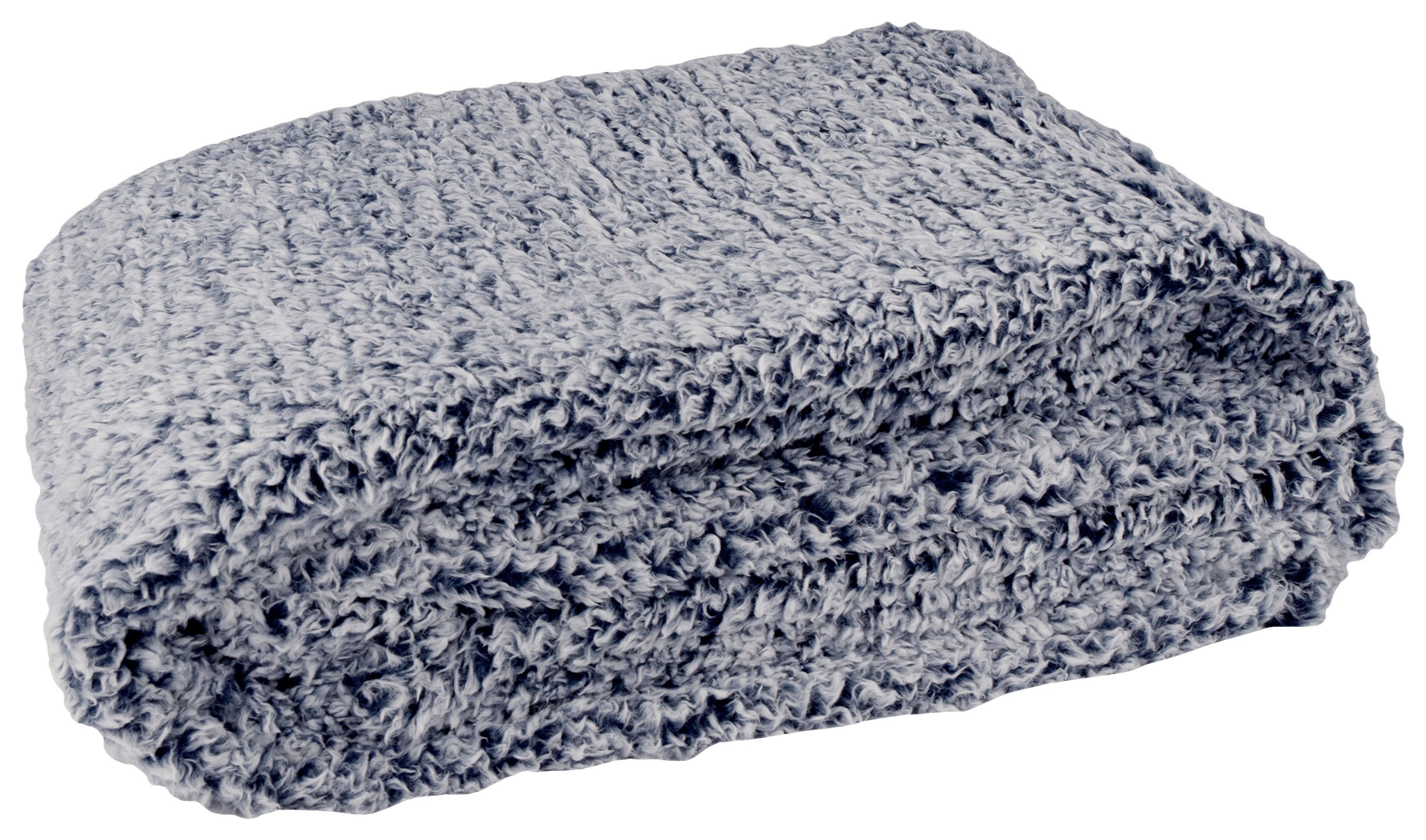 Kuscheldecke Cottony - Blau/Anthrazit, MODERN, Textil (150/200cm) - Luca Bessoni