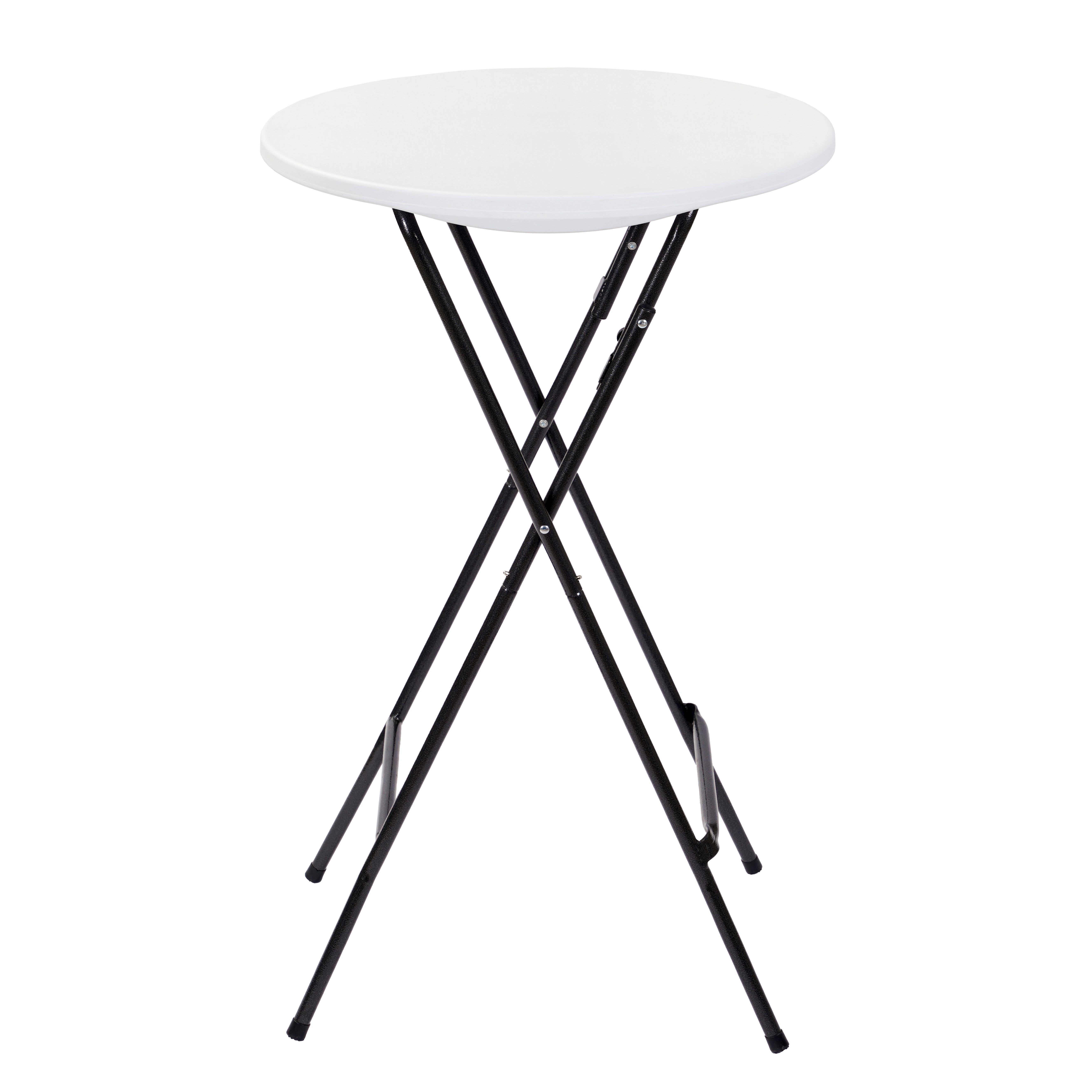 Stehtisch Mufaro - Schwarz/Weiß, Basics, Kunststoff/Metall (60/60/107cm) - Gardenson