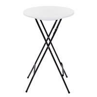 Stehtisch Mufaro - Schwarz/Weiß, Basics, Kunststoff/Metall (60/60/107cm) - Gardenson