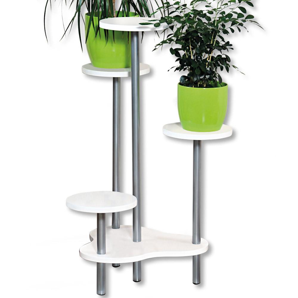 Blumentisch Mit 5 Böden Weiß - Weiß, MODERN, Holzwerkstoff (64,5/72,5/30,5cm) - Kesper