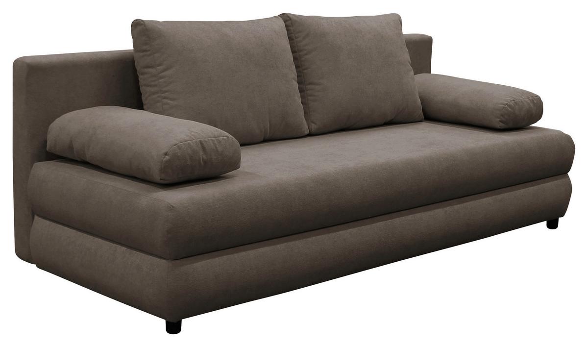 Schlafsofa Mela Grau B: 206cm - Schwarz/Grau, Design, Textil (206/87/88cm) - P & B