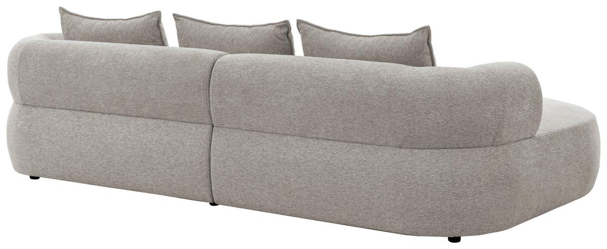 Ecksofa Ferro Hellgrau S: 156x256 Cm - Hellgrau/Schwarz, Design, Textil (156/256cm) - Livetastic