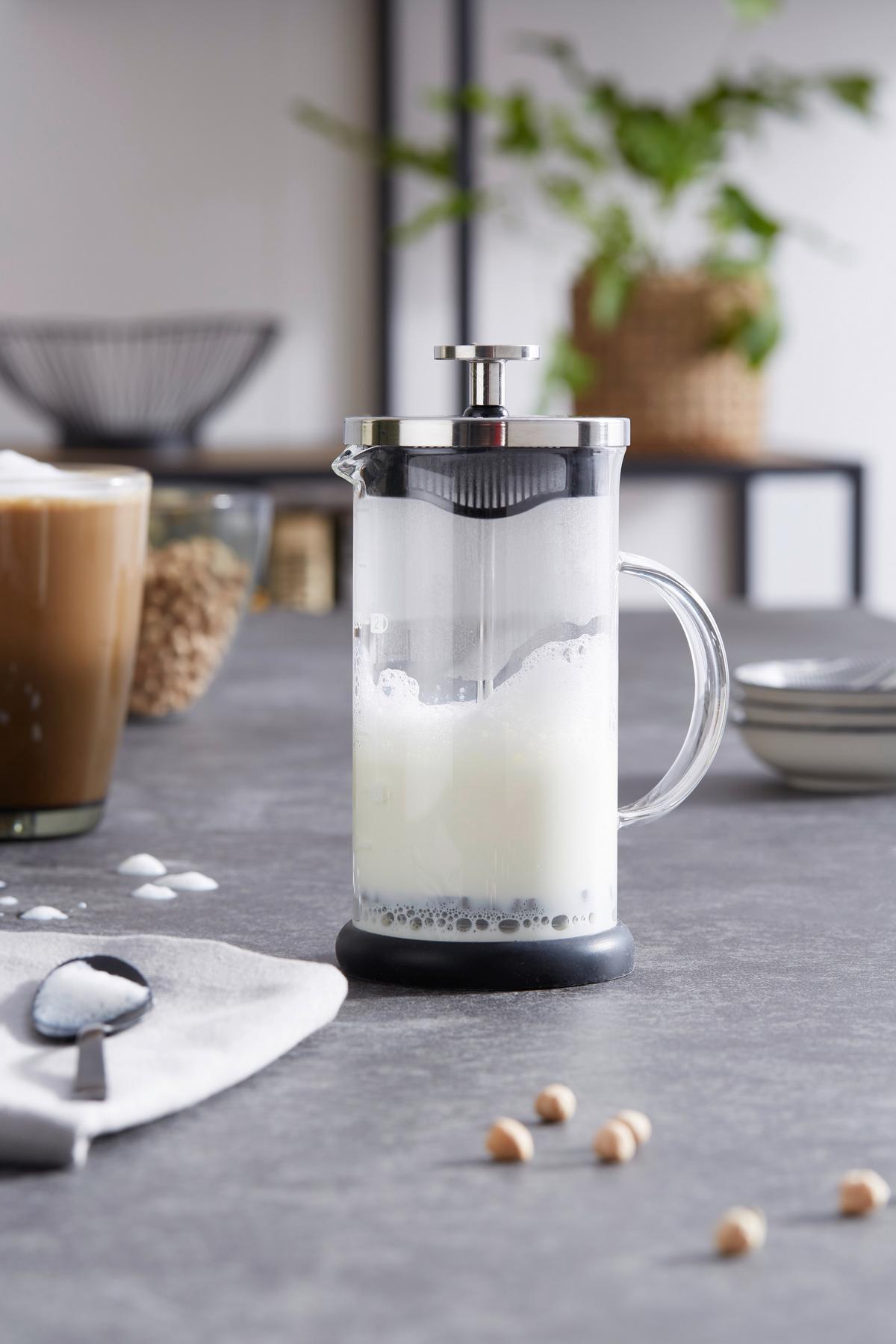 French Press Atilla, ca. 350 ml - Klar/Edelstahlfarben, MODERN, Glas/Kunststoff (11/7,5/16cm) - Luca Bessoni