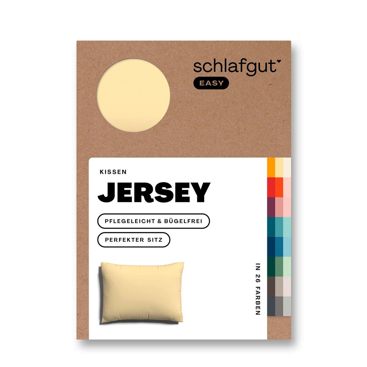 KOPFPOLSTERBEZUG EASY JERSEY - Gelb, Basics, Textil (60/80cm) - Schlafgut