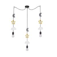 KINDERHÄNGELEUCHTE 33-24435 TRIO SSS - Goldfarben/Weiß, Basics, Holzwerkstoff/Metall (100/15/100cm)