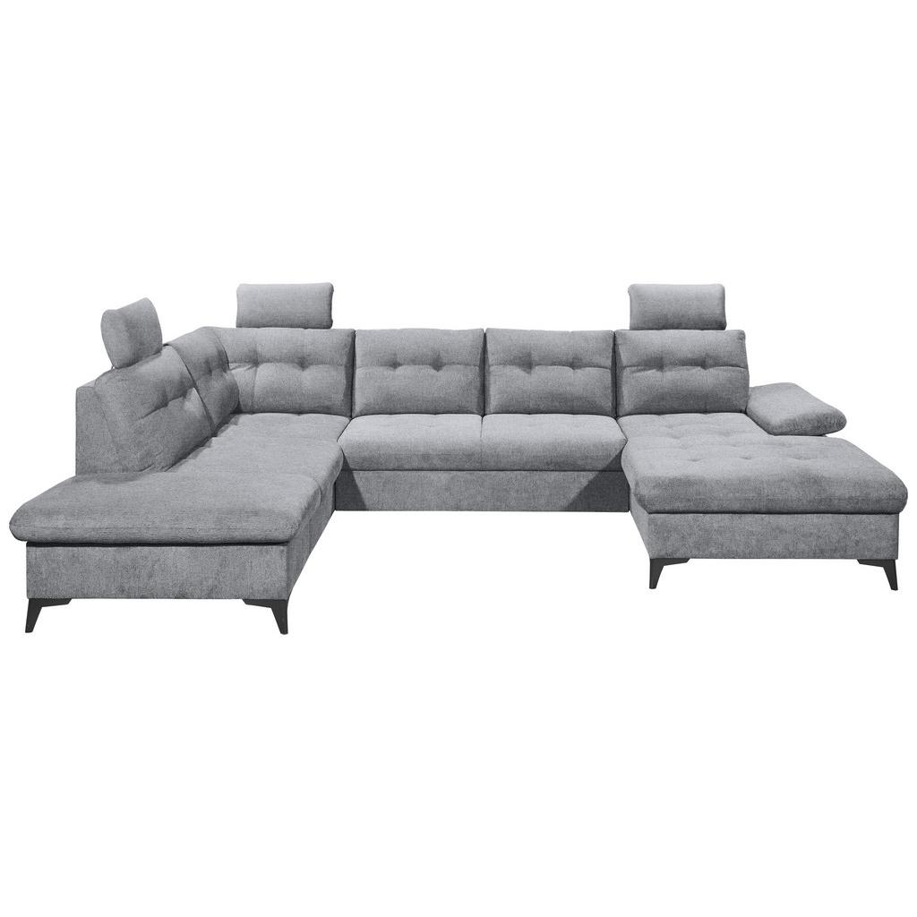 Wohnlandschaft Durban mit Bettfunktion Grau