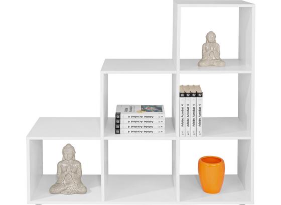 Polc Pisa - Fehér, modern, Faalapú anyag (112/114/35cm) Polc Pisa - Fehér, modern, Faalapú anyag (112/114/35cm)