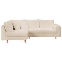 Ecksofa Ariella Weiß S: 161x231 cm - Naturfarben/Weiß, Design, Textil (161/231cm) - Livetastic