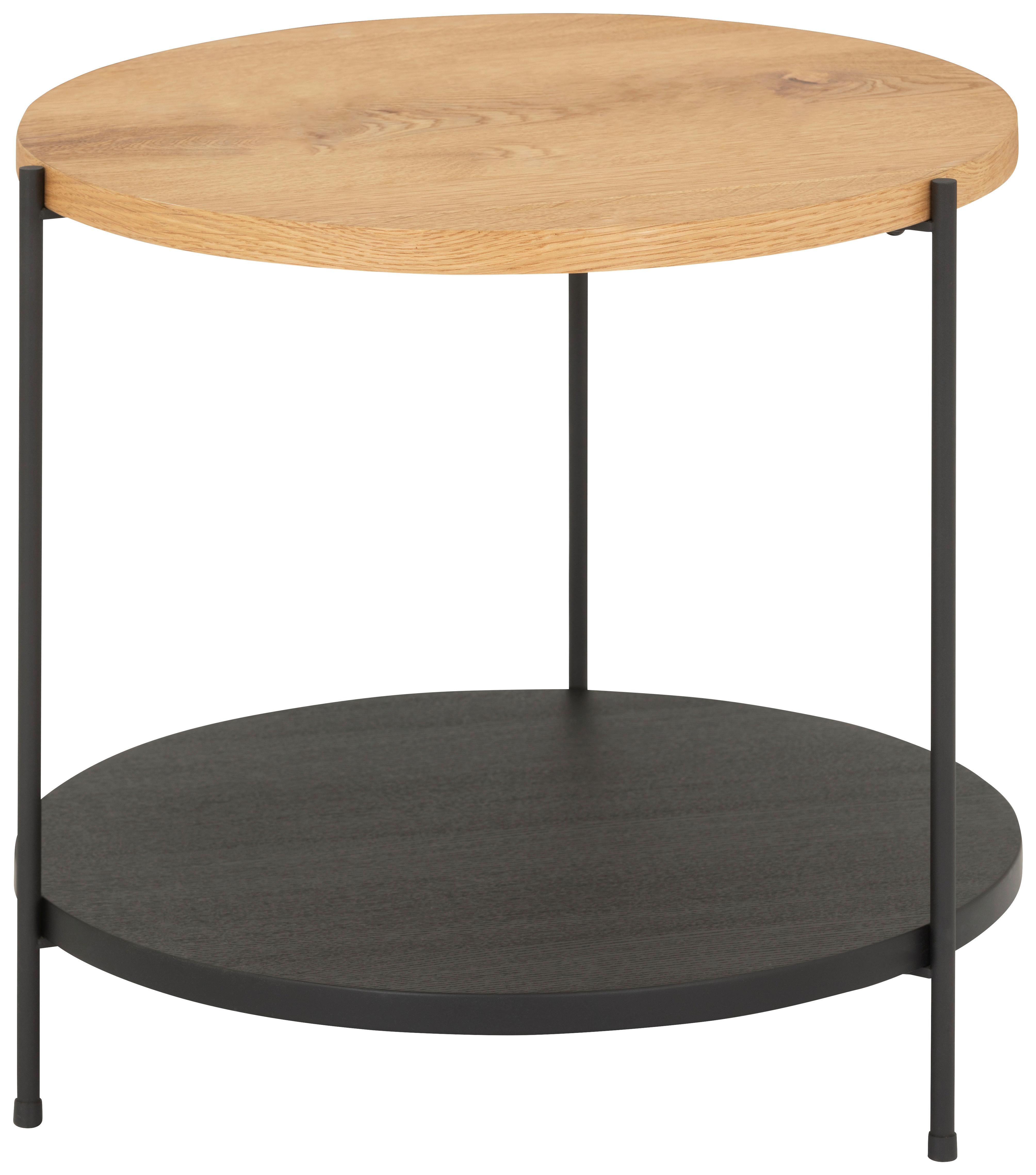 Couchtisch Rondo 1 - Schwarz/Naturfarben, MODERN, Holz/Holzwerkstoff (50/50/50cm)