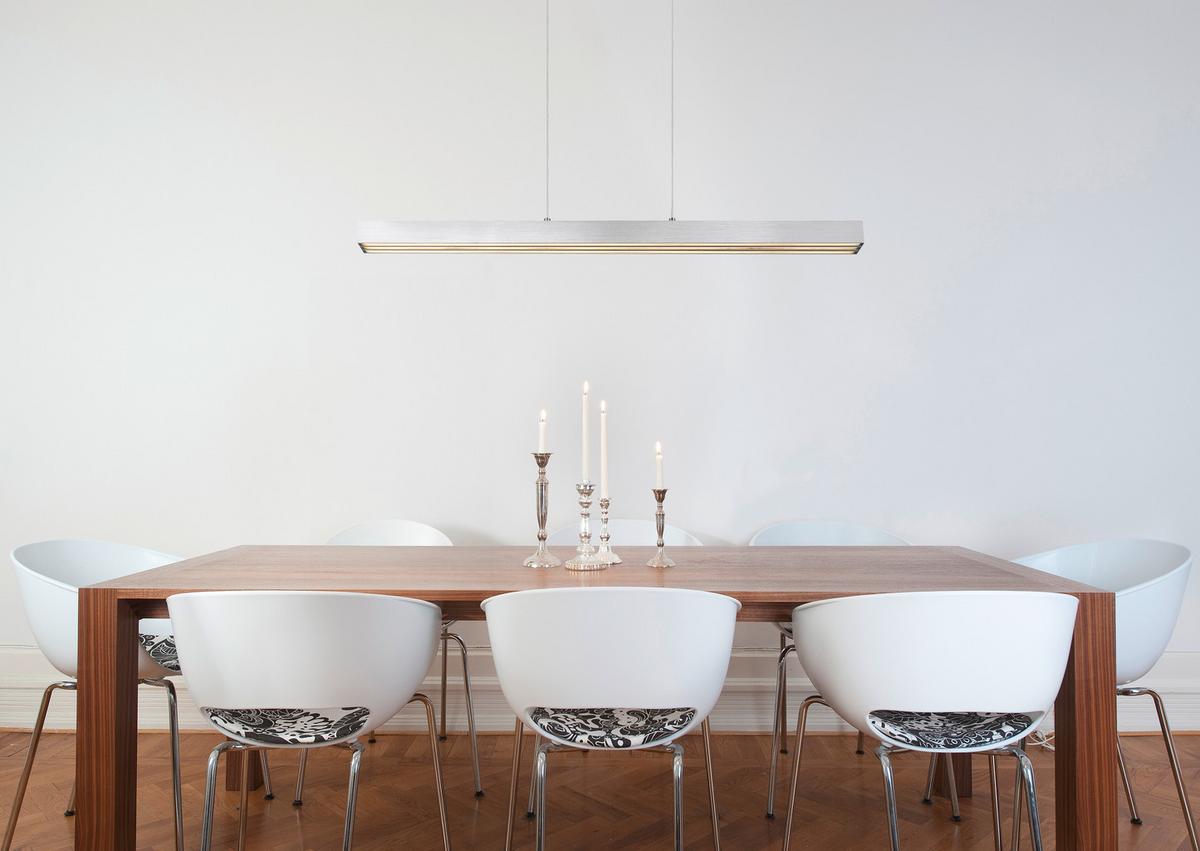 Hochvoltleuchte 230V, Opal/Alufarben - Opal/Alufarben, Design, Kunststoff/Metall (95-150/7,5/80-150cm) - Globo