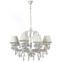 Kristall-hängeleuchte 4669/8 - Weiß, Natur, Glas/Textil (80/105cm)