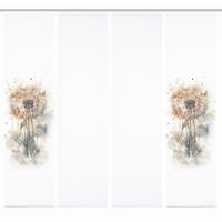 Flächenvorhang Amarande 4er Set - Hellgrau/Naturfarben, Natur, Textil (60/245cm)