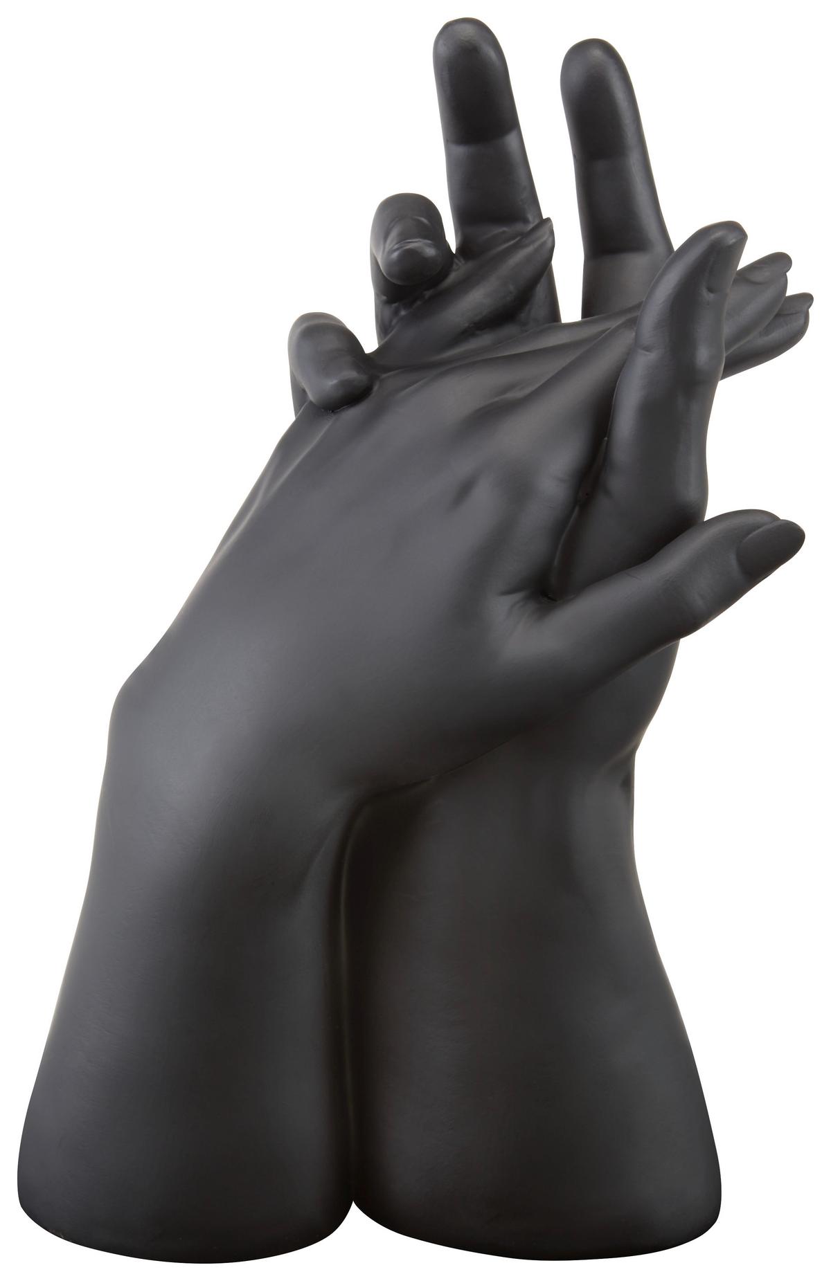 Tisch-Dekorationsgestell Ena - Schwarz, Design, Naturmaterialien (18/12/26cm) - James Wood