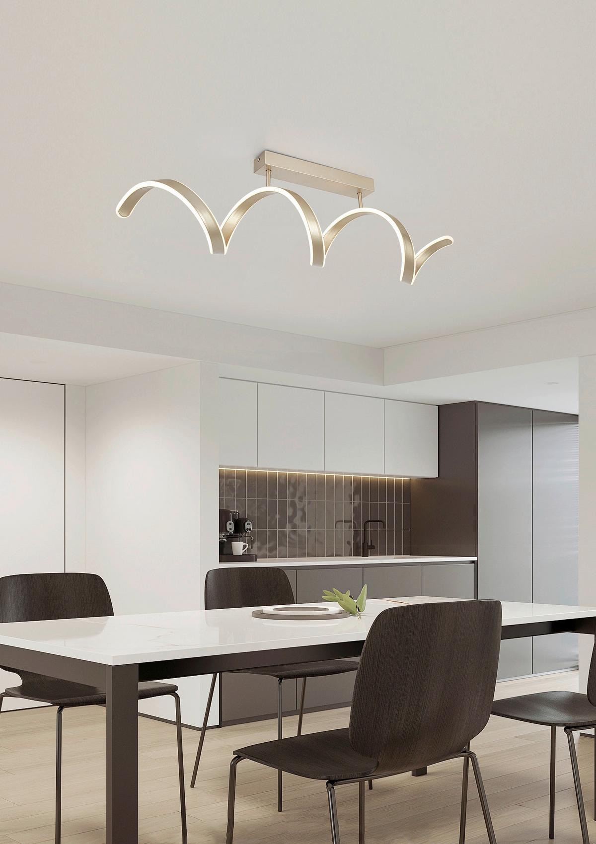 STROPNÍ LED SVÍTIDLO CHAMO - šampaňská, Moderní, kov/plast (90/18/27cm) - Mömax