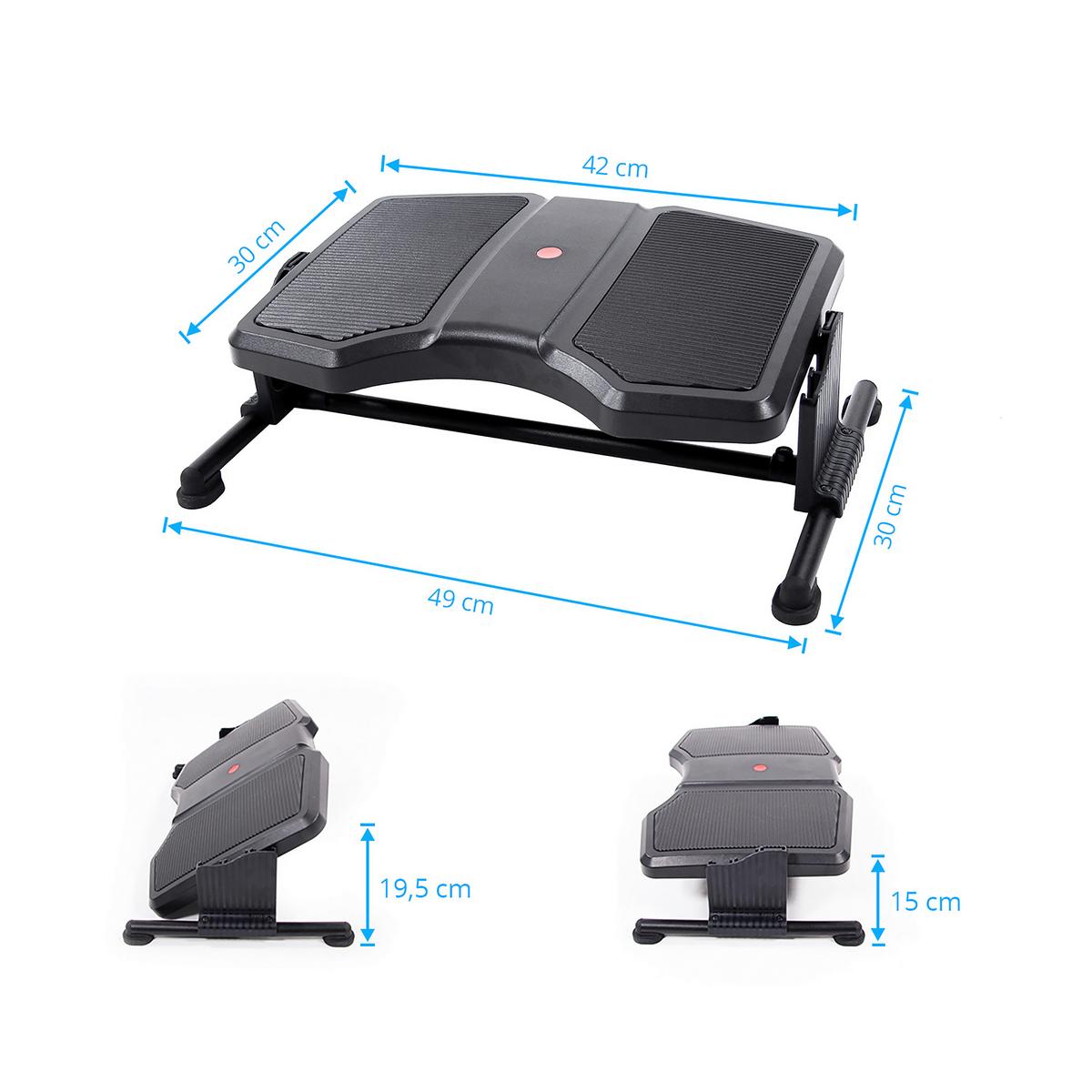 Fußstütze Podi Ii - Schwarz, Basics, Kunststoff/Metall (49/24/30cm) - MID.YOU