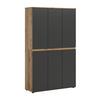 Garderobenschrank Scarpa Anthrazit/eichefarben B: 105cm - Eichefarben/Anthrazit, Design, Holzwerkstoff (105/175/37cm) - Livetastic