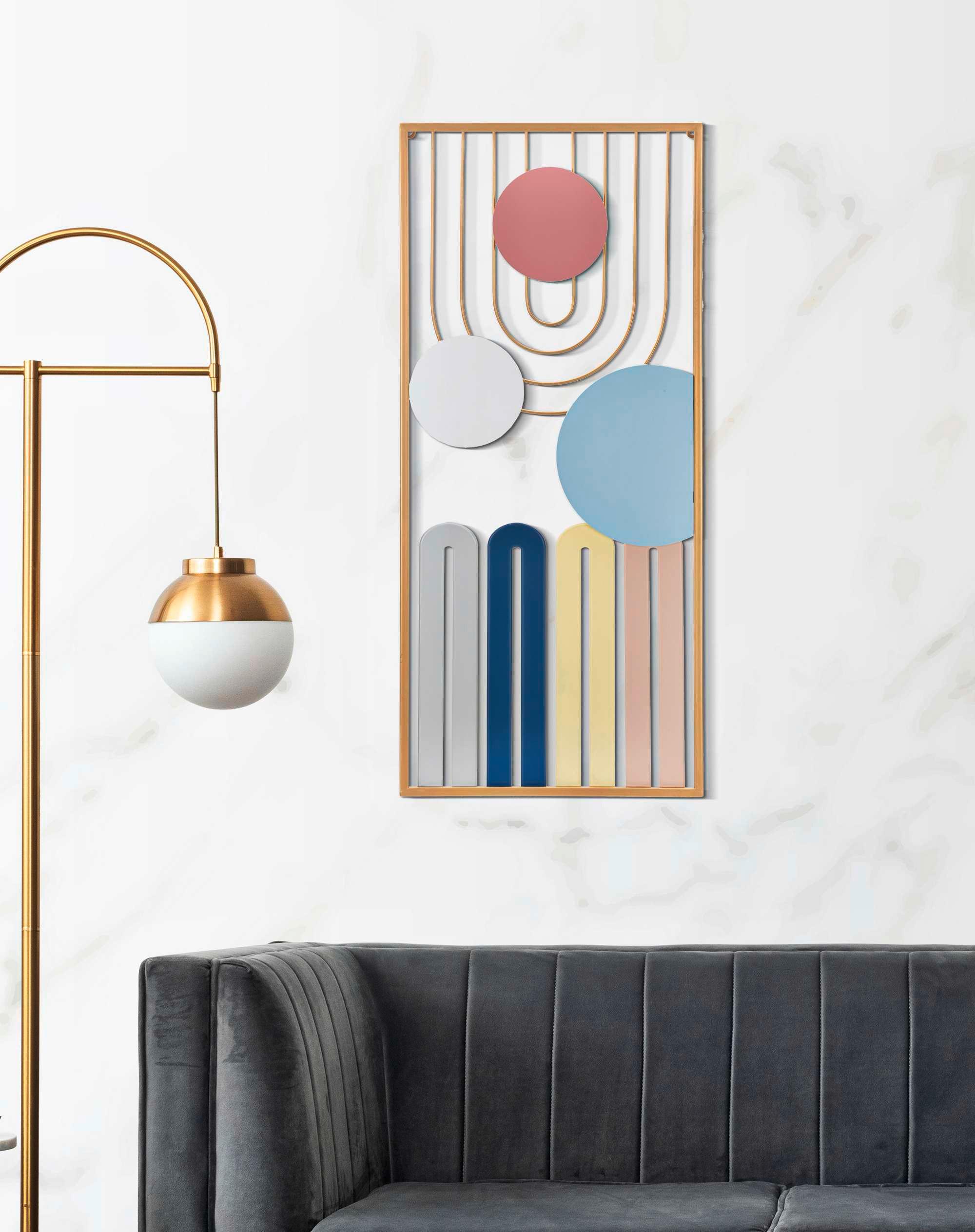 Wanddeko Colorful A Multicolor  B: 84 Cm - Multicolor, Basics, Metall (84/37/2cm)