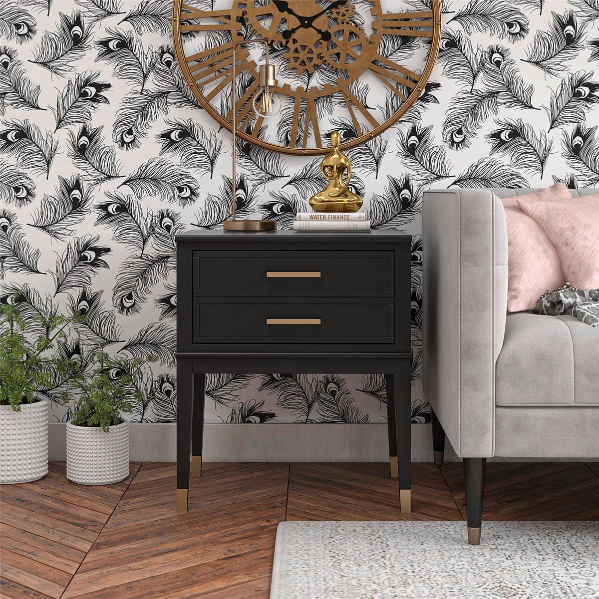 Beistelltisch Westerleigh Schwarz B: 60 cm - Schwarz, Design, Holzwerkstoff (60/72/40cm) - MID.YOU