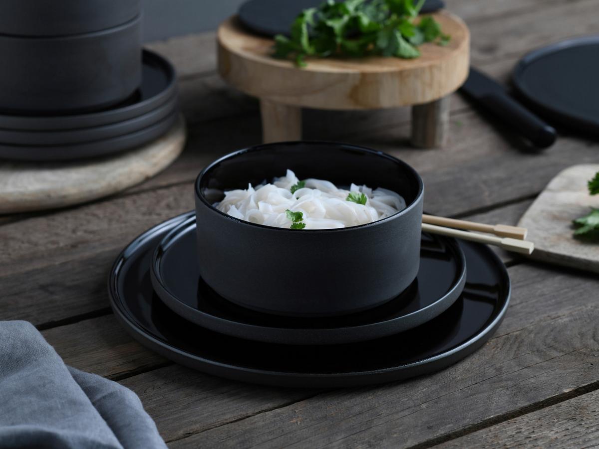 Kombinovaná souprava FUTURO BLACK, 8-dilná - černá, Trend, keramika - Creatable