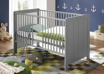 Arktisgraues Gitterbett mit Schlupfsprossen kaufen Arktisgraues Gitterbett mit Schlupfsprossen kaufen