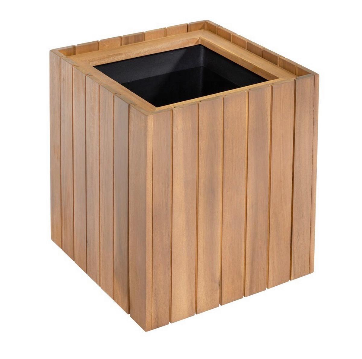 Blumenkasten H: 35 cm, Braun - Mokka, Basics, Holz (30/30/35cm) - Prestige Home