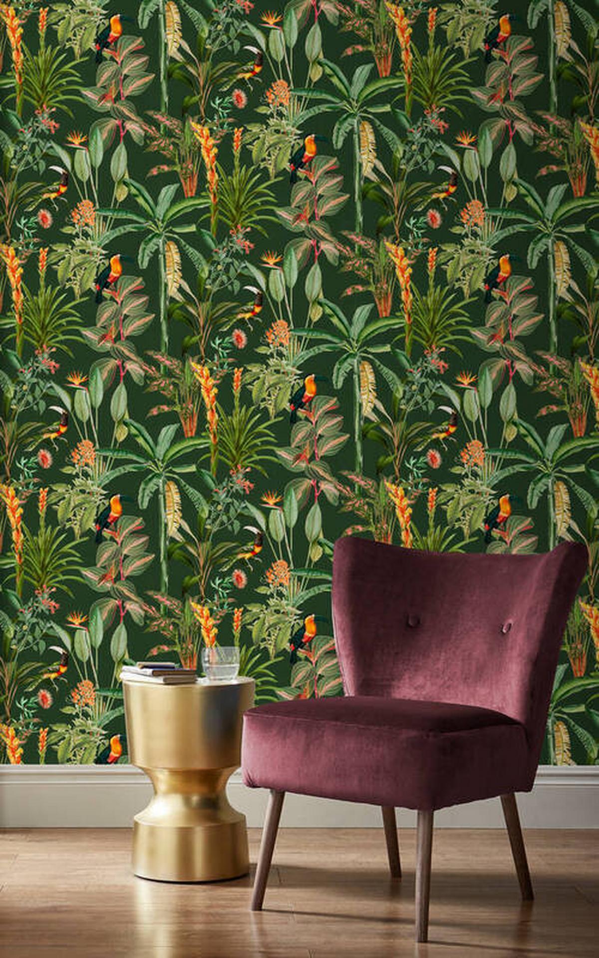 Vliestapete 118152 - Grün, Basics, Papier/Kunststoff (52/1005cm)