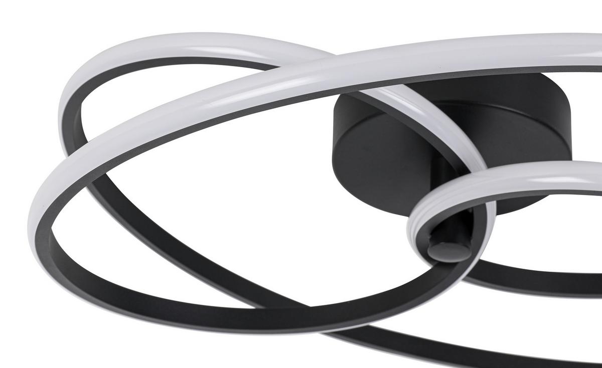 STROPNÉ LED SVIETIDLO MOFER - čierna, Modern, kov/plast (50/13cm) - Premium Living