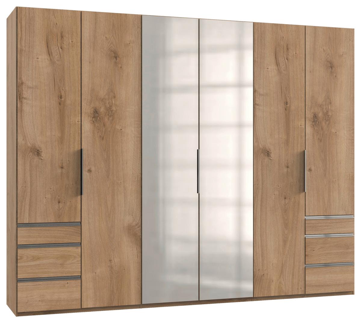 Drehtürenschrank Mit Laden B: 300 Cm Level, Eiche Dekor - Eichefarben, MODERN, Holzwerkstoff (300/236/58cm) - MID.YOU