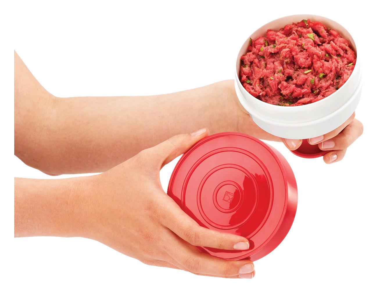 Hamburgerprés Beef - piros/fehér (11/13cm)