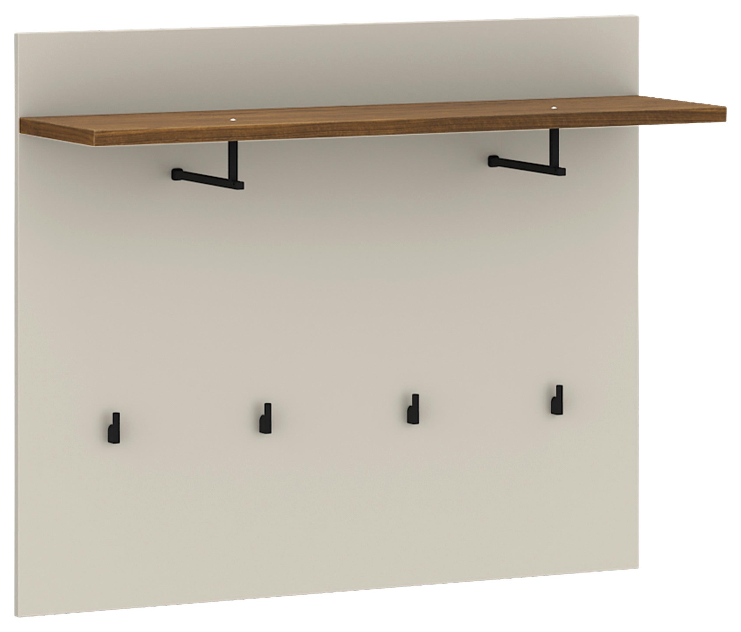 Garderobenpaneel Salo Kaschmir/Nussbaum B: 94,2cm - Kaschmir/Nussbaumfarben, MODERN, Holzwerkstoff (94,2/80/30cm)