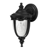 Außenwandleuchte Fe-Eb2-S-Blk - Schwarz, Basics, Glas/Metall (16.7/32.1/19.1cm) - Elstead Lighting