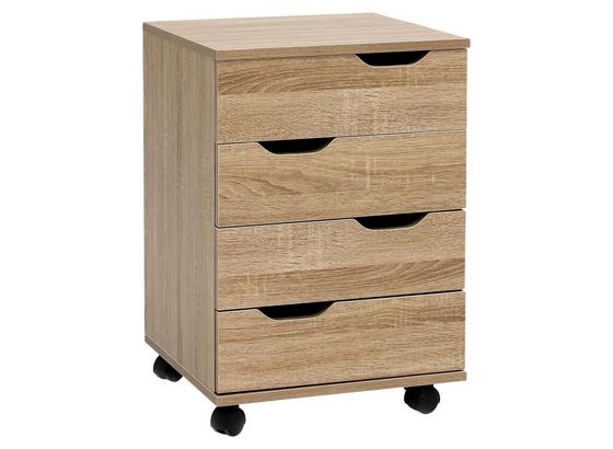 Rollcontainer B: 40 cm Eiche Dekor - Eichefarben, MODERN, Holzwerkstoff/Kunststoff (40/60/40cm) - Livetastic Rollcontainer B: 40 cm Eiche Dekor - Eichefarben, MODERN, Holzwerkstoff/Kunststoff (40/60/40cm) - Livetastic