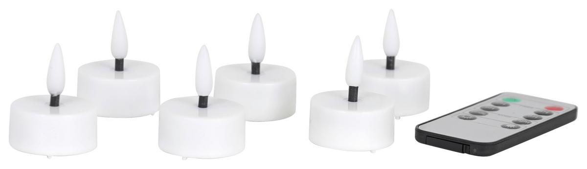 Led-es Teamécses Frieda 6 Darabos - fehér, Basics, műanyag (18,5cm) - James Wood