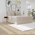 Boxspringbett mit Topper mit Bettkasten 180x200 cm Medino - Beige, KONVENTIONELL, Holz/Holzwerkstoff (180/200cm) - Luca Bessoni