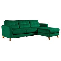 Ecksofa Nordic Dunkelgrün S: 238x168 cm - Dunkelgrün/Buchefarben, Design, Textil (238/168cm) - Livetastic