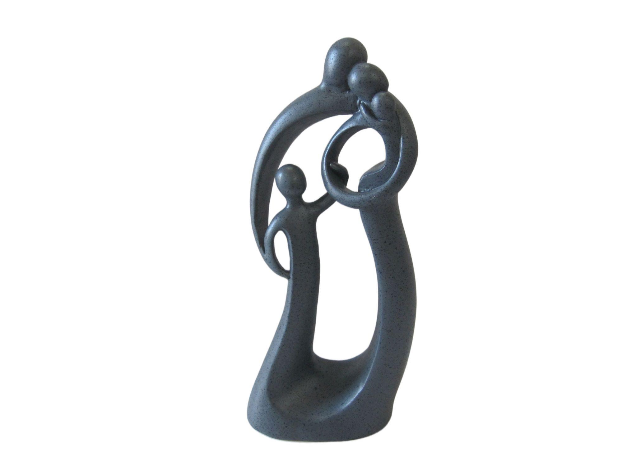 Skulptur Nadine - Grau, KONVENTIONELL, Kunststoff (13/7/28cm) - Luca Bessoni