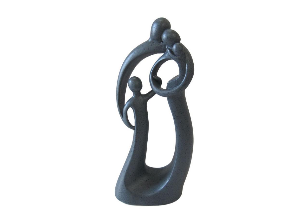 Skulptur Nadine - Grau, KONVENTIONELL, Kunststoff (13/7/28cm) - Luca Bessoni