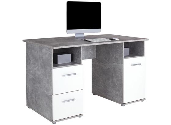 Schreibtisch Leon 3 Zd 21 - Weiß/Grau, MODERN, Holzwerkstoff (138/76/60cm) Schreibtisch Leon 3 Zd 21 - Weiß/Grau, MODERN, Holzwerkstoff (138/76/60cm)