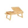 Laptoptisch Bambus mit Lade B: 35 cm, H: 21-29 cm - Hellbraun/Naturfarben, Basics, Holz (66-75/35/21-29cm) - Boxxx